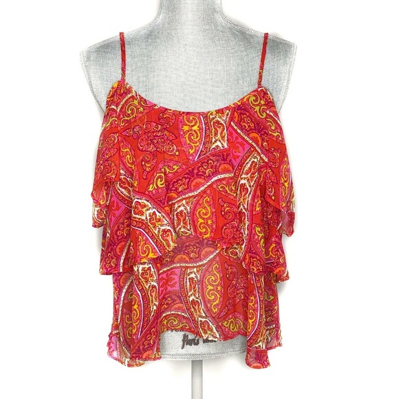 Show Me Your MuMu Top Cold Shoulder Paisley (AA33) - Picture 2 of 7